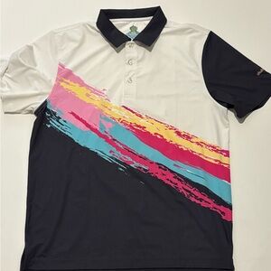 Chubbies Men's Polo with Vibrant Brushstroke Design